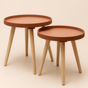 Tables basses rondes bois